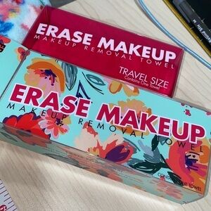 2 erase makeup towels NEW one regular one‎ travel sized makeup remover